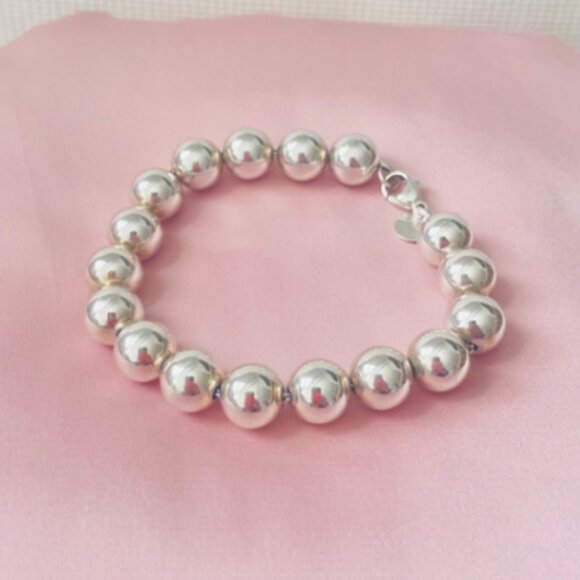 Tiffany & Co. Jewelry - TIFFANY & CO "HARDWEAR" SILVER BALL-BEAD BRACELET / 7”